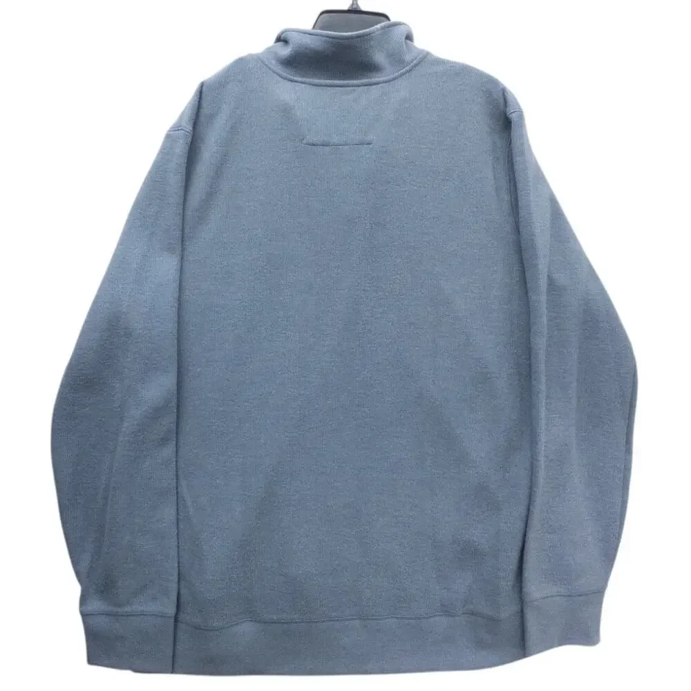 Banana Republic Men's 2XL 1/4 Zip Mock Neck Pullover Sweater Dusty Blue NWT
